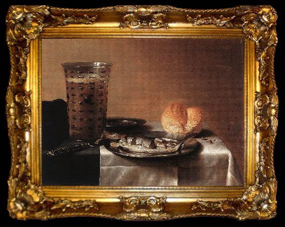 framed  CLAESZ, Pieter Still-life with Herring fg, ta009-2